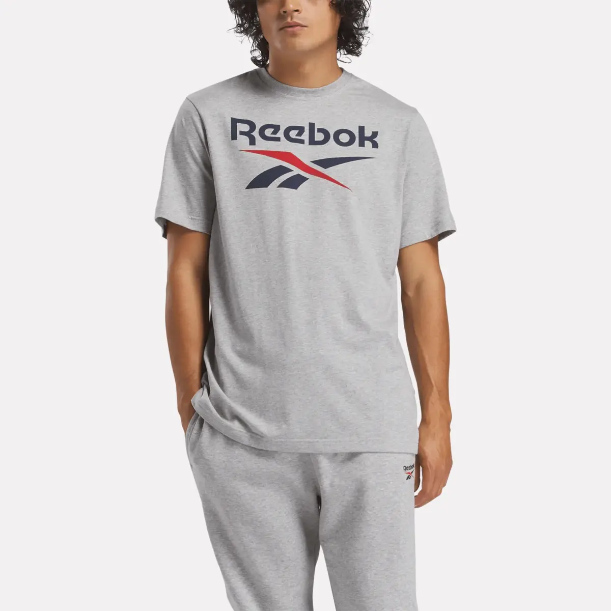 Men’s Reebok Identity Big Stacked Logo T-Shirt Men’s Reebok Identity Big Stacked Logo T-Shirt