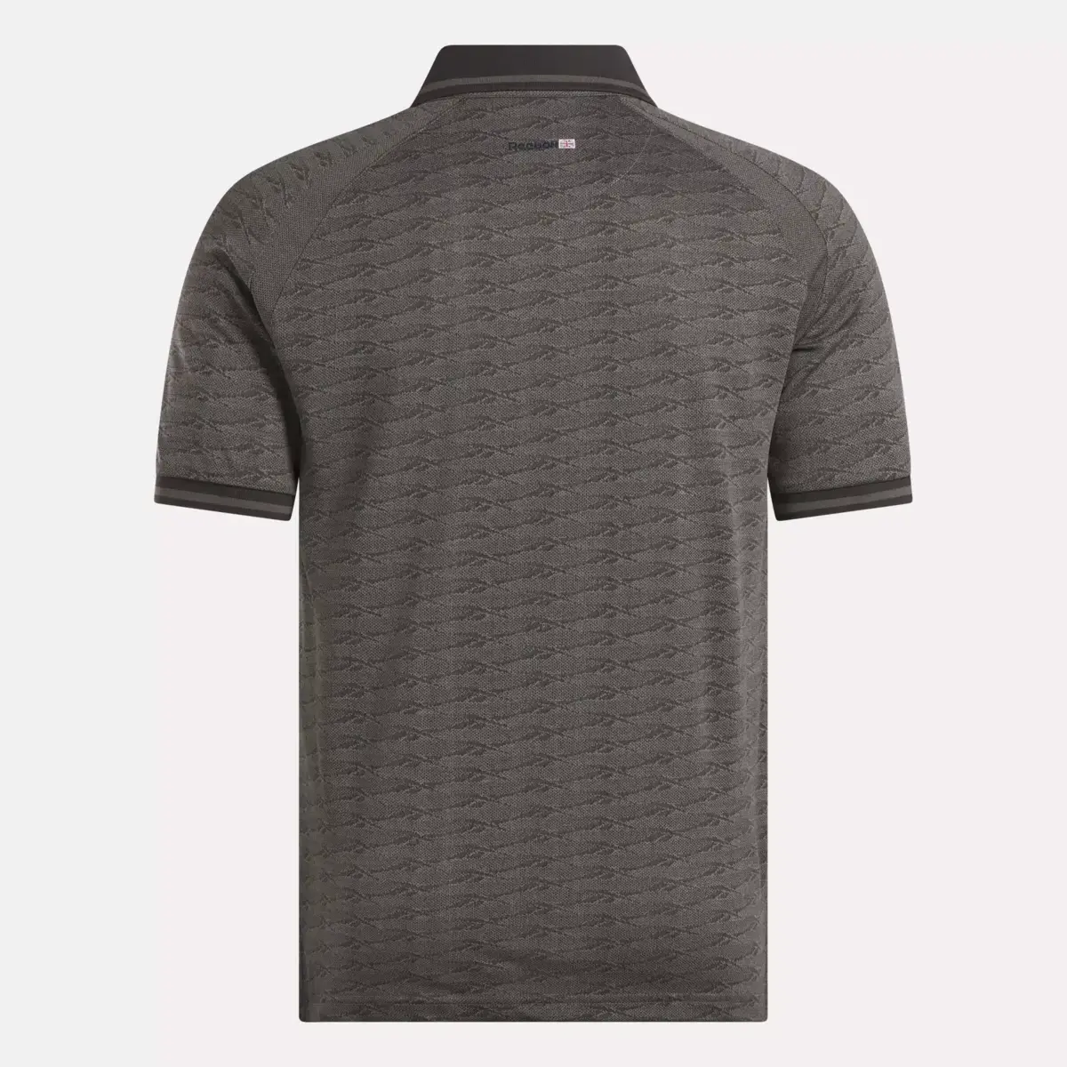 Men’s Short Sleeve Tonal Vector Jacquard Polo Shirt with Tipped Rib Trim Men’s Short Sleeve Tonal Vector Jacquard Polo Shirt with Tipped Rib Trim