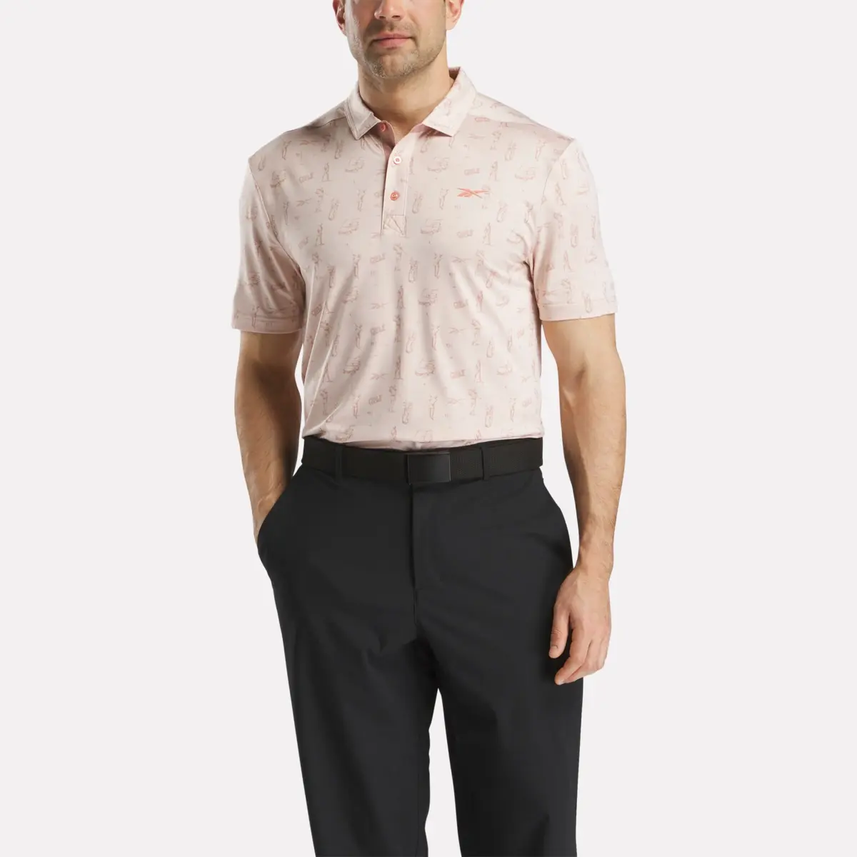 Men’s Short Sleeve Tournament Etching Print Polo Shirt