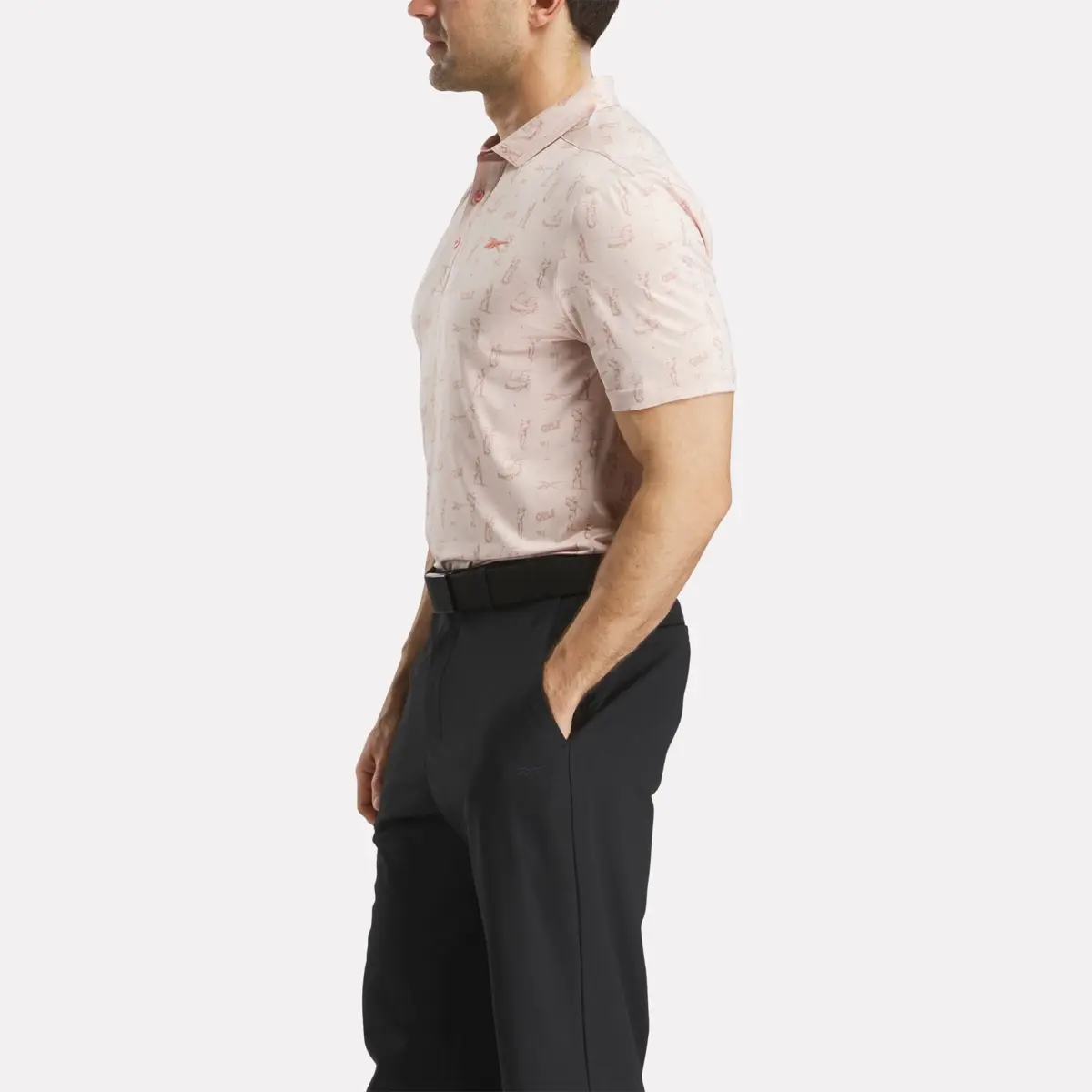 Men’s Short Sleeve Tournament Etching Print Polo Shirt