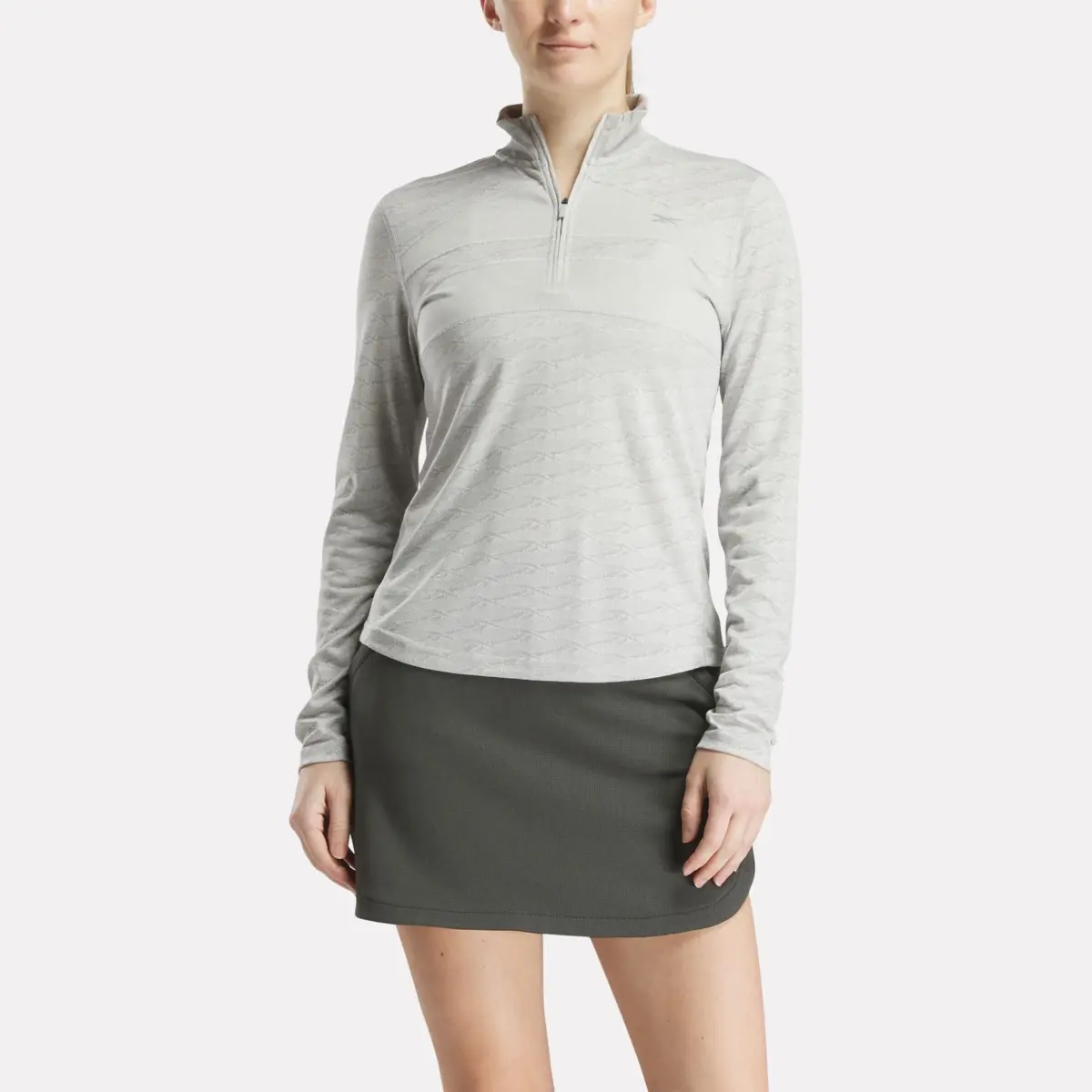 Women’s Long Sleeve Engineered Vector Jacquard 1/4 Zip Golf Pullover Top