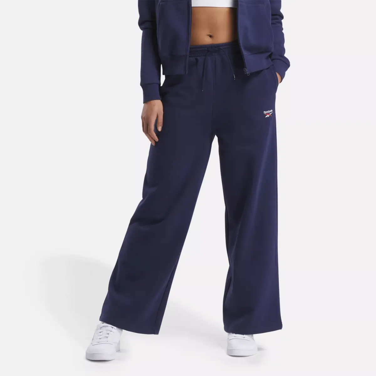 Women’s Reebok Identity Small Logo Fleece Wide Leg Pants