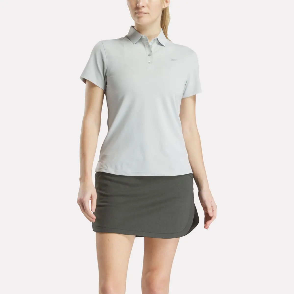 Women’s Short Sleeve Stretch Pique Placket Polo Shirt