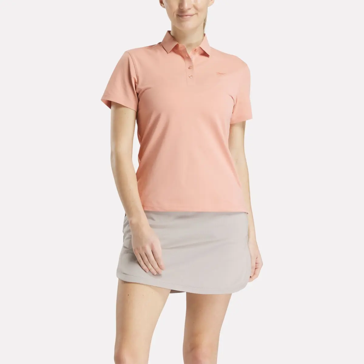 Women’s Short Sleeve Stretch Pique Placket Polo Shirt