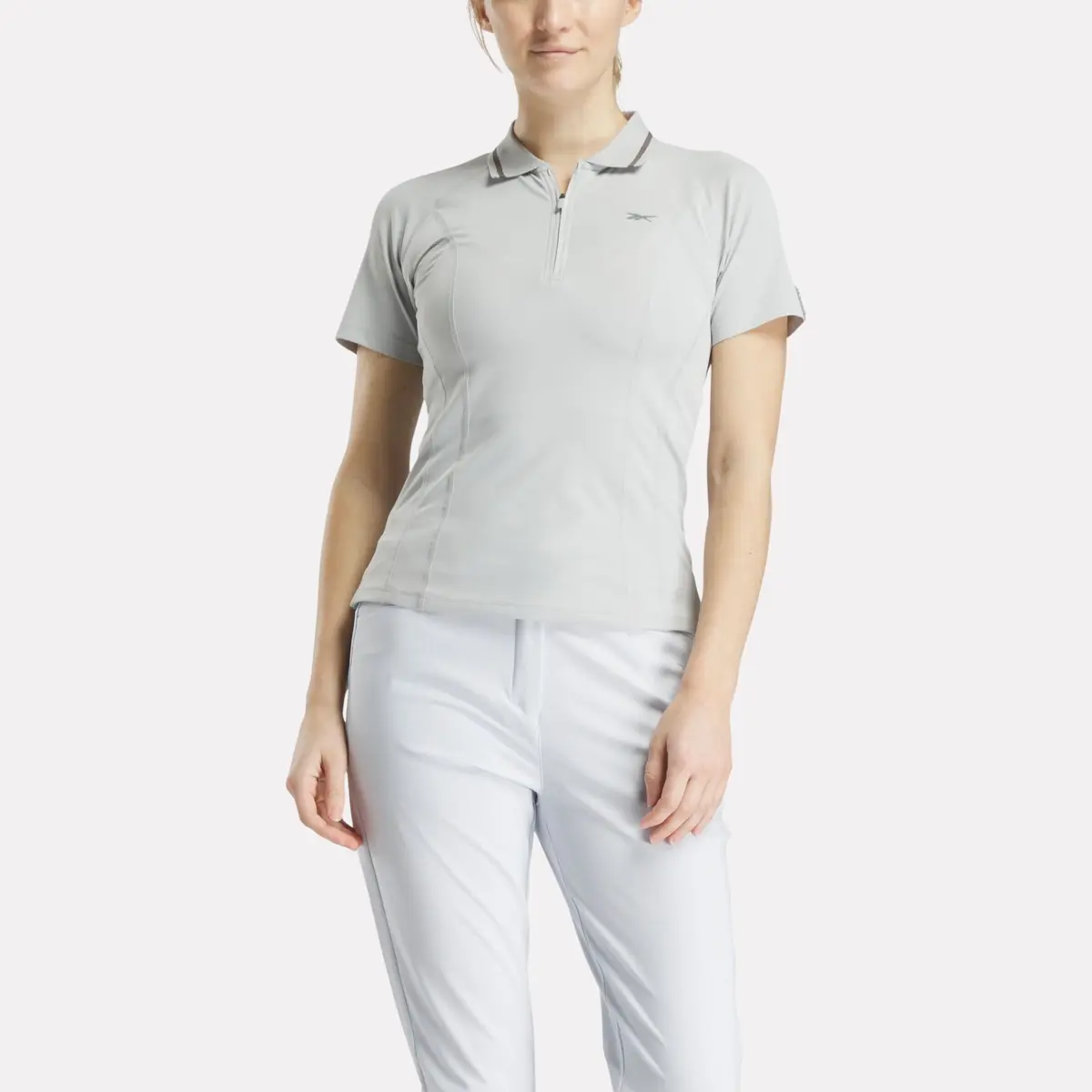 Women’s Short Sleeve Zip Bodycon Golf Polo Shirt