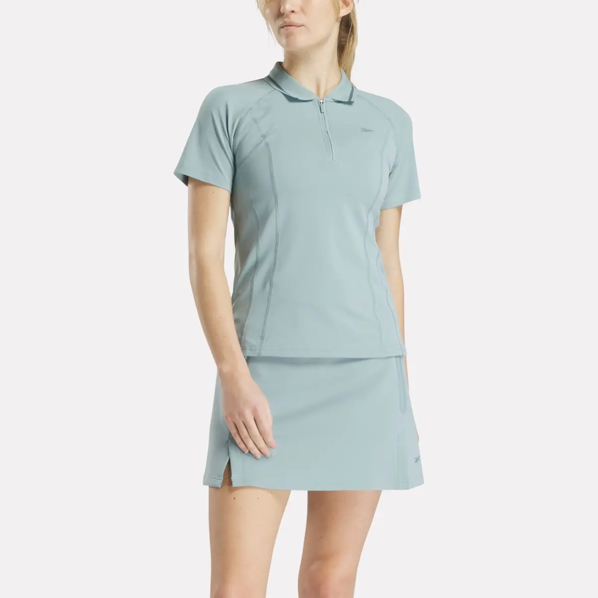 Women’s Short Sleeve Zip Bodycon Golf Polo Shirt